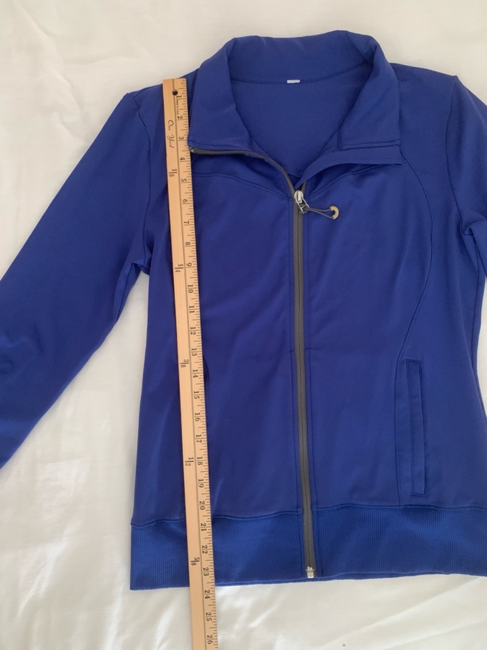 EUC Alo Yoga Blue Full Zip Performance Track Jacket - Size S/M - Picture 13 of 16